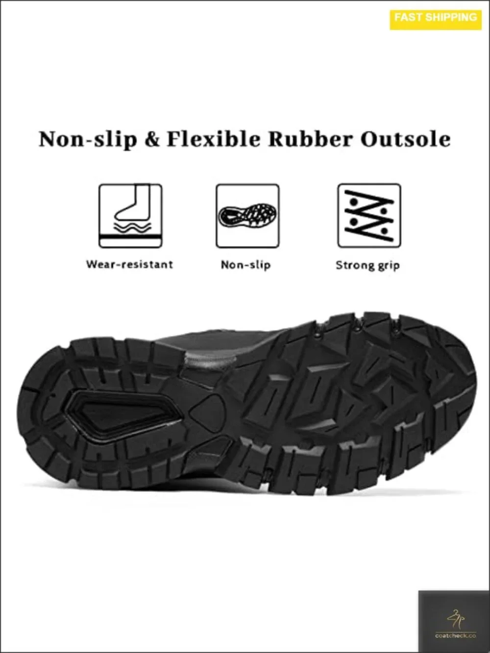 Men's Waterproof Snow Boots Mid-Calf Zipper Winter Outdoor Lightweight Non-Slip